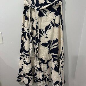 Club Monaco Floral Printed Midi Skirt Size 0
